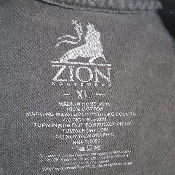 Zion Rootswear Men's Bob Marley Short Sleeve T Shirt in Size XL - Picture 5 of 5